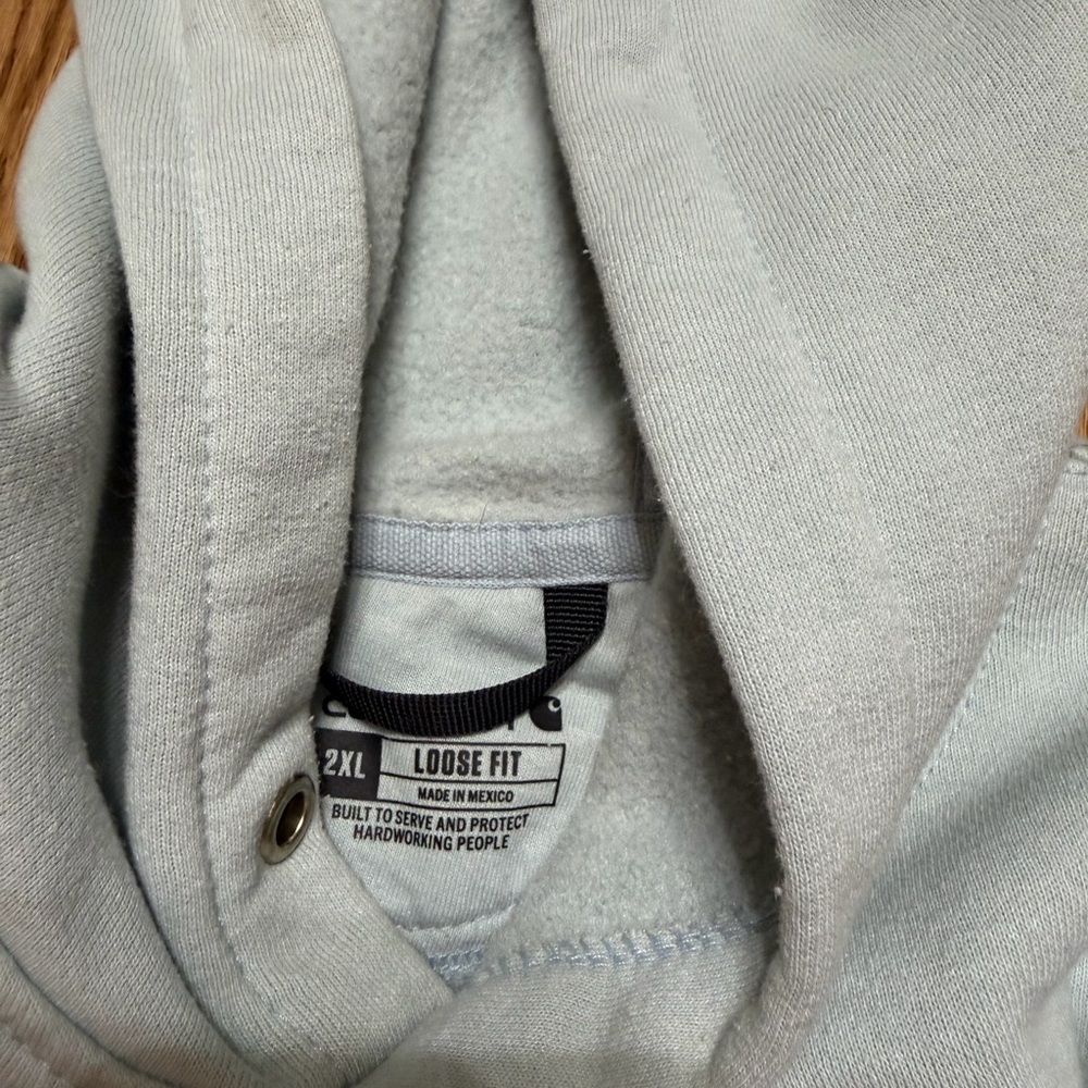 Carhartt Men's Light Gray Hoodie Sweater - Picture 2 of 2